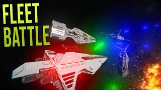 CLONE FLEET vs DROID FLEET Clone Wars EPIC BATTLE  Space Engineers [upl. by Fuller]