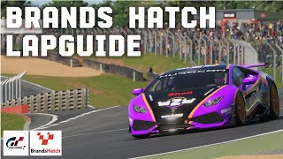 GT7  Brands Hatch Lapguide  Lambo Gr4 [upl. by Ecirtnas]