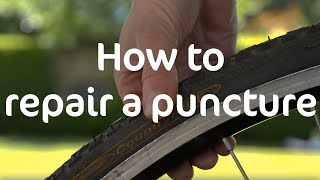 How to repair a puncture  Cycling UK [upl. by Dilahk723]