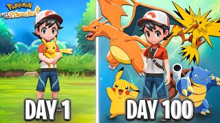 I Spend 100 Days Pokemon Lets Go Pikachu  🏆 Champion Banne Ki Story [upl. by Aihsyt826]