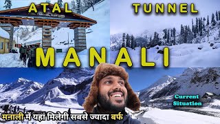 Manali Snowfall  Manali To Sissu via Atal Tunnel  Manali Current Situation  Manali Today  Manali [upl. by Holzman516]