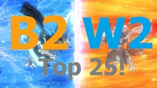 Top 25 Themes of Pokemon B2W2 Black 2 amp White 2 [upl. by Tallou]