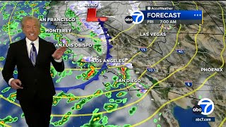 Heres how much rain mountain snow to expect in SoCal on Friday [upl. by Aynad]