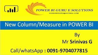 New ColumnMeasure in Power BI  Power BI Training  PowerBI Guru [upl. by Prinz]