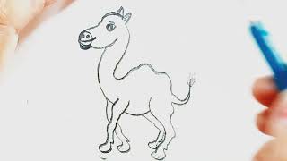 How To Draw A Camel  Camel Drawing For Kids  Camel Drawing Tutorial [upl. by Boony37]