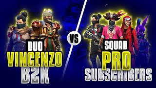 Vincenzo  Born2kill vs Subscribers Part2  Free Fire 2 vs 4 most Intense match  Nonstop gaming [upl. by Gilmour]