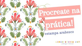 Procreate na prática  Estampa arabesca sem emenda perfeita no Procreate [upl. by Aibos]