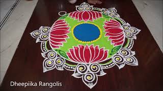 Very easy nd beautiful freehand rangoli design for Newyear 2023🌹Sankranthi muggulu🌹Maragazhi kolam [upl. by Edrahc]