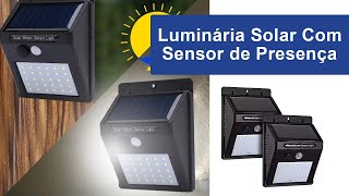 Arandela Solar Com Sensor de Movimento Funciona Arandela Solar Externa Energia Solar Shop [upl. by Linis]