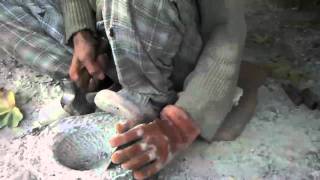 Making granite mortar and pestle [upl. by Lede]