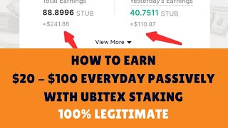 How I Earn Passively with Ubitex Staking [upl. by Wiatt]