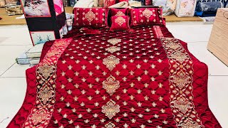 bridal bedsheet new design bridalbed bedcover summercollection bridelbedset [upl. by Nirda]