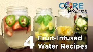 4 FruitInfused Water Recipes [upl. by Born]