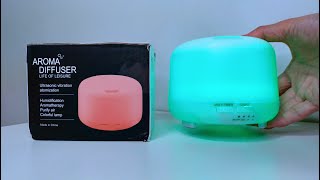 MUJI Style Ultrasonic Cool Mist Aroma Diffuser With Remote Control 300ml  Unboxing amp Testing [upl. by Merill991]