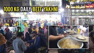 PAKISTAN’s Biggest Beef Pulao Setup  1000 Kg Daily Beef Yakhni Pulao Making  Street Food Pakistan [upl. by Culley]