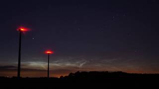 Nachtleuchtende Wolken  noctilucent clouds 08100613  Niedersachsen [upl. by Anrapa]