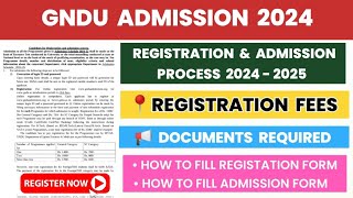 GNDU Admission 2024  Registration Fees  Documents Required  How to fill Registration Form 2024 [upl. by Erinna]