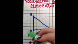 Dilations  The EASY way No Ruler Needed  Scale Factor of 12 Center at 2 0 [upl. by Tati]