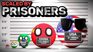 COUNTRIES SCALED BY PRISONERS  Countryballs Animation [upl. by Asinla770]