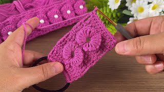 ✅💯 great 👌 very easy and flashy crochet hair band making  crochet knit hair band [upl. by Clarine]