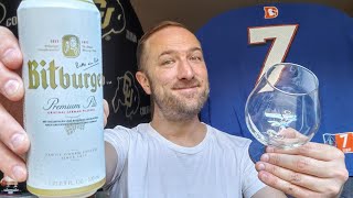 Bitburger Premium Pils 🍺 German Beer Review 🍻👍 [upl. by Bullis]