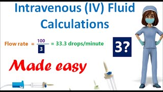 IV fluid calculations  Intravenous fluid calculations  IV Drip rate Calculations  Dropsminute [upl. by Hortensia]