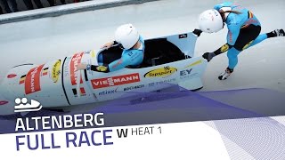 Altenberg  BMW IBSF World Cup 20152016  Womens Bobsleigh Heat 1  IBSF Official [upl. by Ogeid]