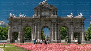 The Puerta de Alcala timelapse is a Neoclassical monument in the Plaza de la Independencia in [upl. by Nue]