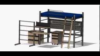 WSU Pullman Bunk Bed Assembly Instructions [upl. by Fiedling]