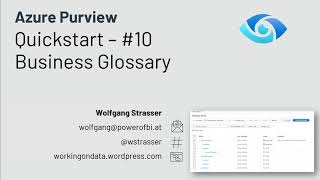 Azure Purview Quickstart 10  Business Glossary [upl. by Elleoj]