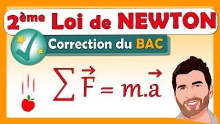 2ème Loi de NEWTON 🎯 Correction BAC ✅ Terminale spécialité physique chimie [upl. by Armalda687]