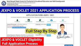 How to fillup Online Application Form of JEXPO2021  VOCLET2021 [upl. by Aihtnyc]