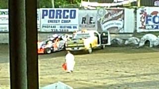 Orange County Fair Speedway Big Block Modified crash [upl. by Bugbee]