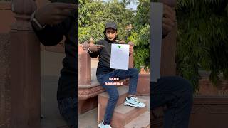 Mene Banai Logo Ki Fake Painting￼ ✍️ 😱 minivlog vlog prank publicreaction painting [upl. by Ecyor]