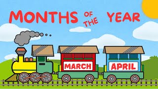 Months Of The Year Lets Learn With Fun Months Names for Kids Kids Education [upl. by Assyn927]