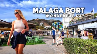 Malaga City Port Spain Wonderful Day November 2024 Update Costa del Sol Walk  Andalucía 4K [upl. by Kciredor76]