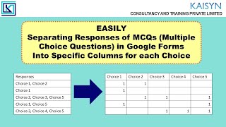 Splitting Multiple Choice Checkboxes Responses from Google Forms into ChoiceSpecific Columns [upl. by Negris604]