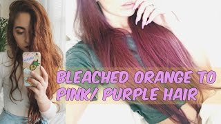 DYEING BLEACHED ORANGE HAIR WITH MANIC PANIC [upl. by Jordanna]