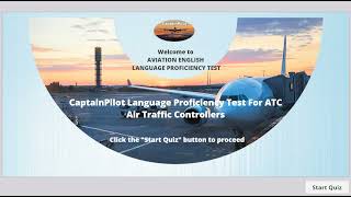 Aviation English Language Proficiency Test  ATC Proficiency Test [upl. by Chemarin]