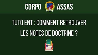 TUTO ENT retrouver les notes de doctrines [upl. by Verner63]