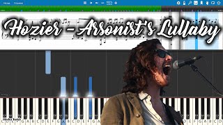 Hozier  Arsonists Lullaby Piano Tutorial  Sheets  MIDI Synthesia [upl. by Slrahc371]