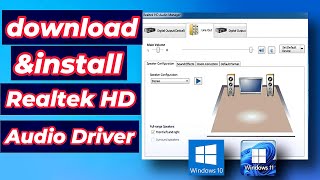 How to Download and Update Realtek HD Audio Driver on Windows 1011 with Realtek Audio Manager [upl. by Patrica277]