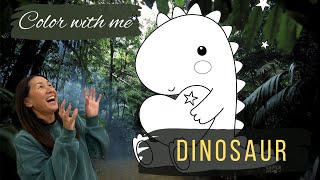 Coloring with Melissa  Coloring Tutorial  Dinosaur [upl. by Kyd]