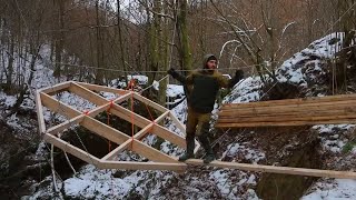 Building a Floating House in the Air build diy shelter woodworking house [upl. by Eatnoled174]