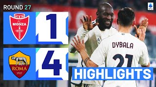 MONZAROMA 14  HIGHLIGHTS  Dyabla and Lukaku shine in Giallorossi emphatic win  Serie A 202324 [upl. by Gayleen]