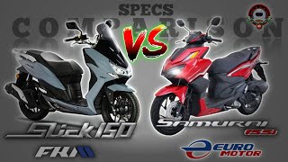 FKM SLICK 150 vs EURO SAMURAI 155i SPECS COMPARISON [upl. by Ches606]