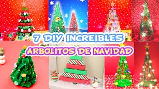 7 IDEAS ARBOLES DE NAVIDAD Fáciles y Baratos 🎄 DIY Navidad  Manualidades aPasos [upl. by Artemis507]