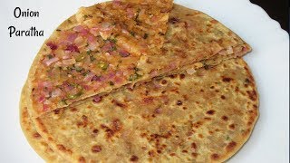 Onion Paratha recipe  Pyaz ka paratha  Easy breakfast recipe  Flavours Of Food [upl. by Madora]