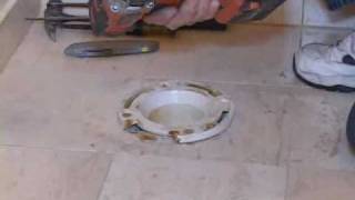 Replacing Broken PVC Toilet Flange Part Oneflv [upl. by Notned]