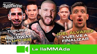 PELEÓN y TKO de JOEL ÁLVAREZ vs ELVES BRENER  ILIA TOPURIA vs HOLLOWAY en UFC 308 [upl. by Sancho120]